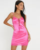 imagen de Ditika Mini Dress in Satin Hot Pink