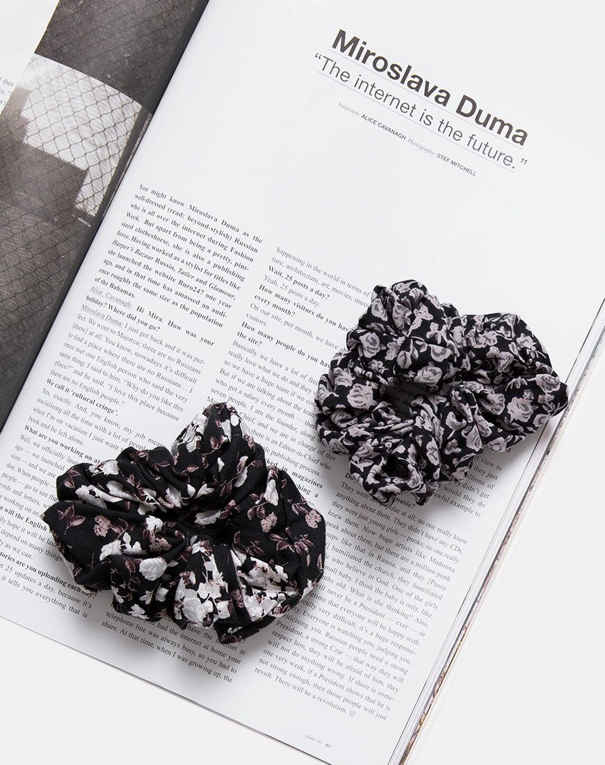 Coletero en Ditsy Rose Negro