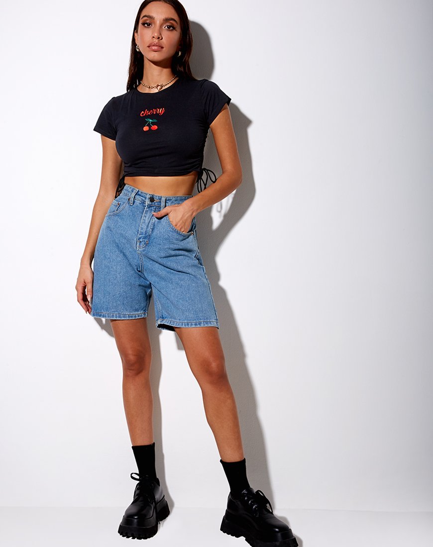 Imagen de Doga Crop Top en Negro Cereza Embro