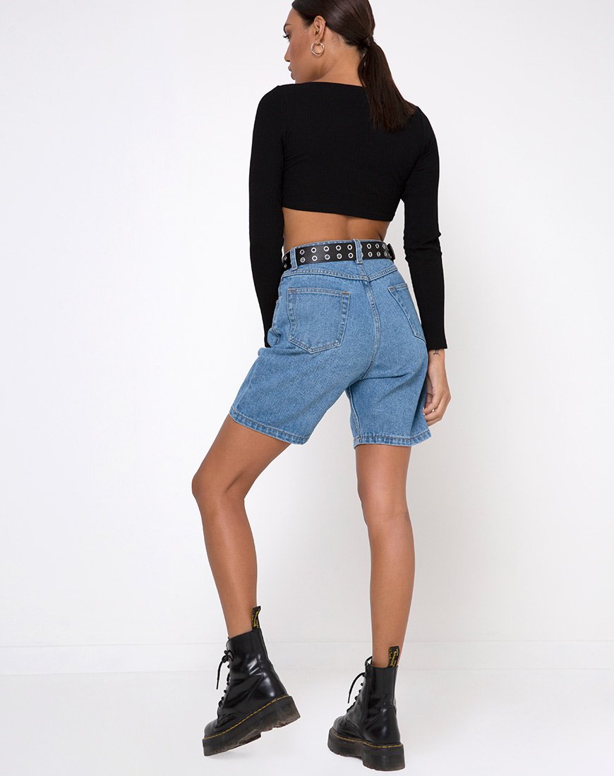 Imagen de Drea Crop Top en canalé Negro
