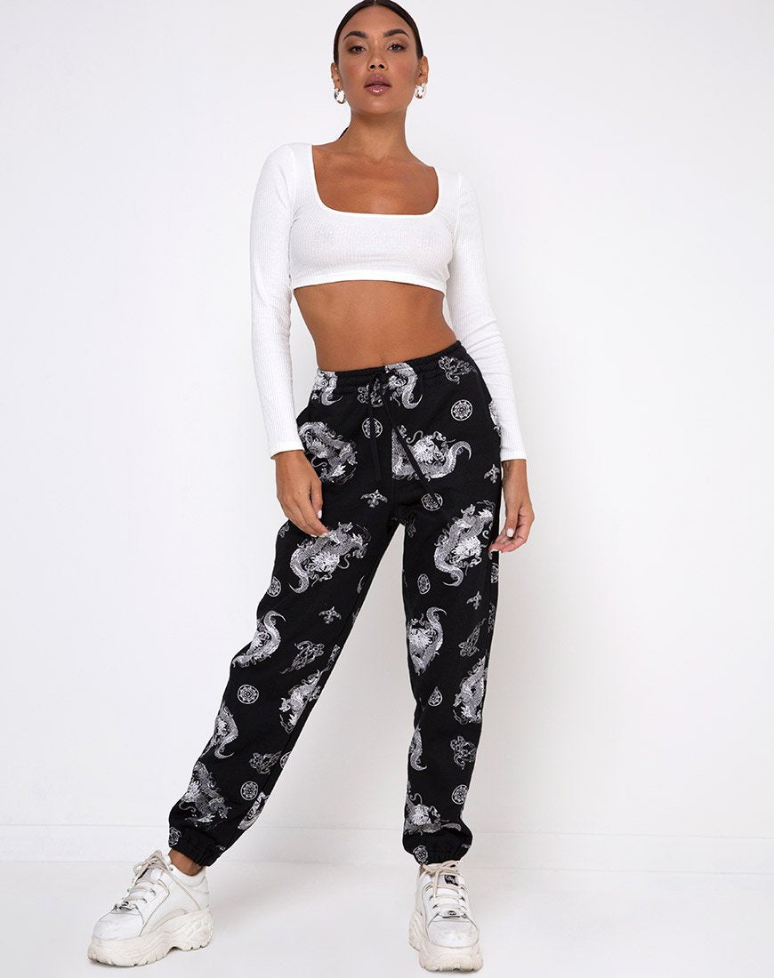 Imagen de Drea Crop Top en canalé marfil