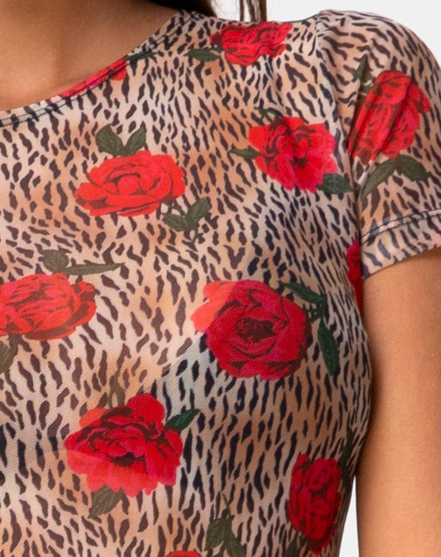 Imagen de Whitney Bodycon Dress in Tiger Rose