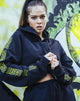 Imagen de Cropped Black Hoodie in Disco Embro