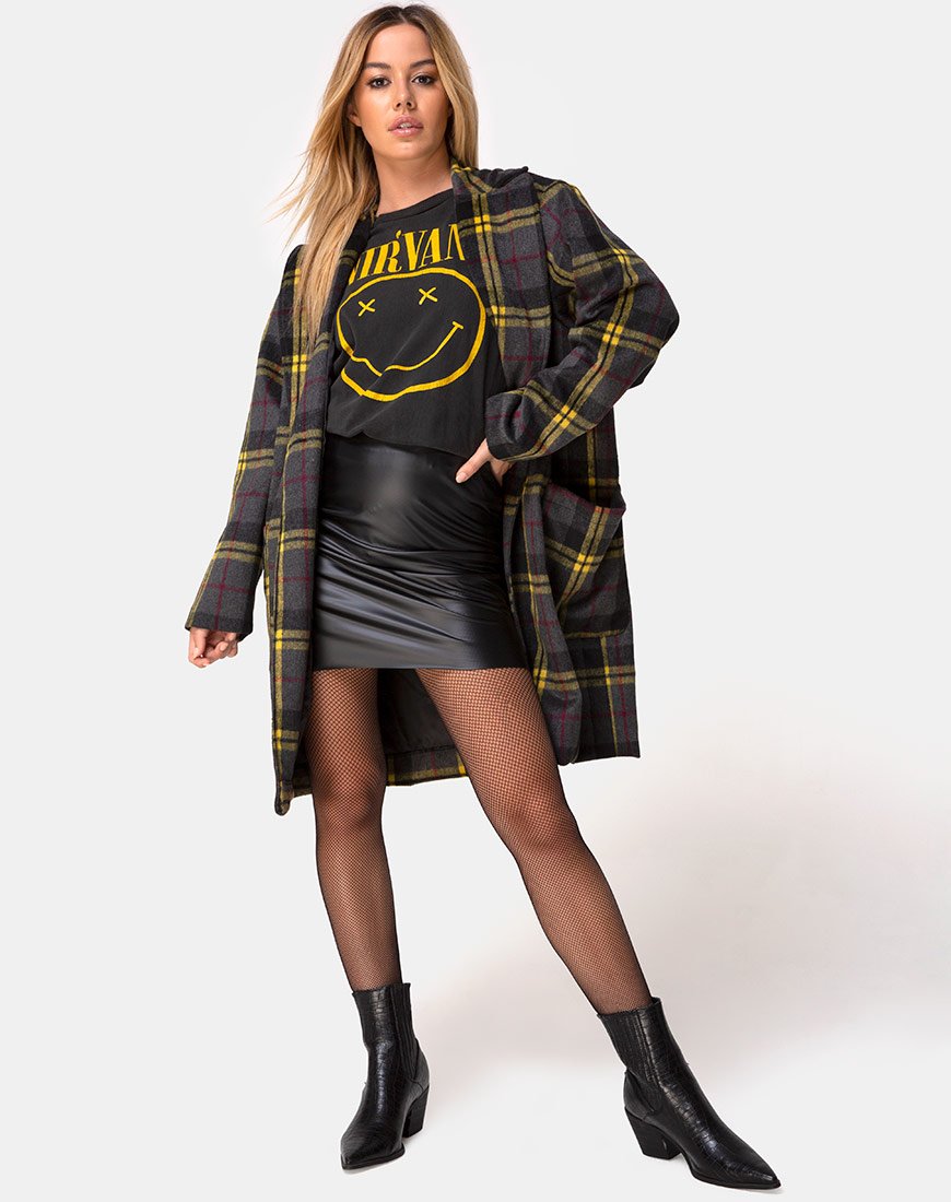 Imagen de Dusty Coat en Check Yellow Brown