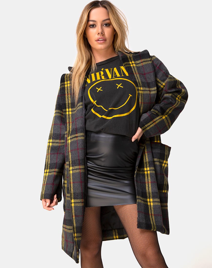 Imagen de Dusty Coat en Check Yellow Brown