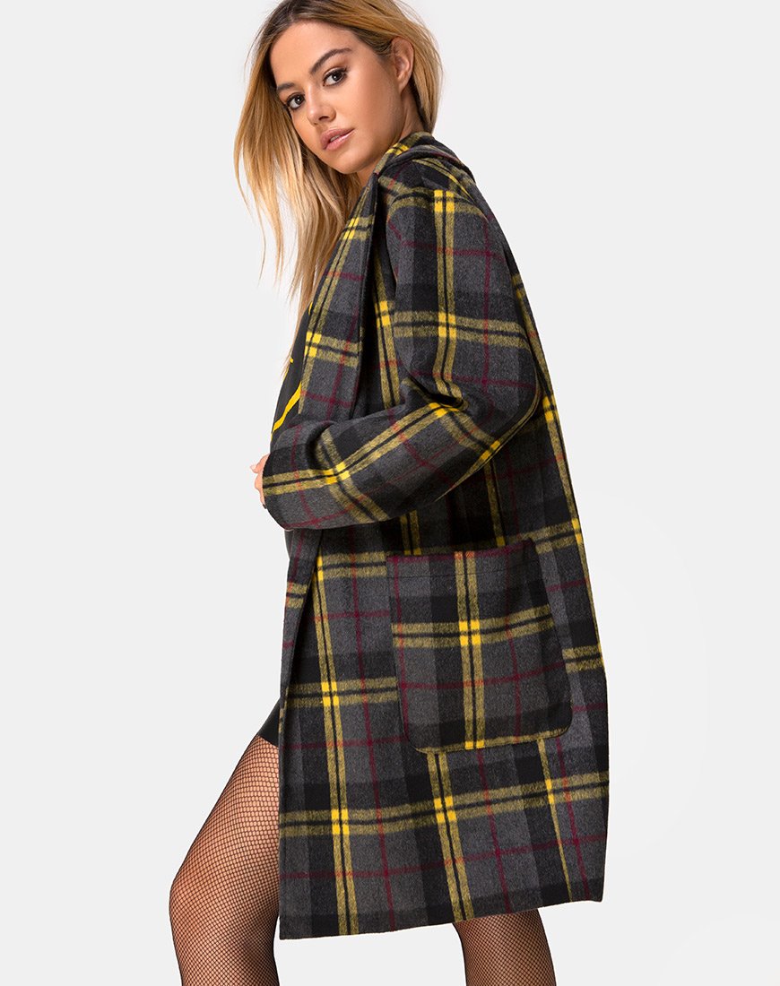 Imagen de Dusty Coat en Check Yellow Brown