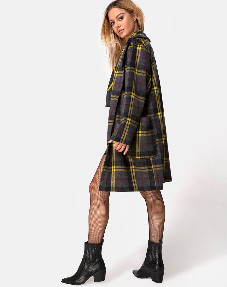 Imagen de Dusty Coat en Check Yellow Brown
