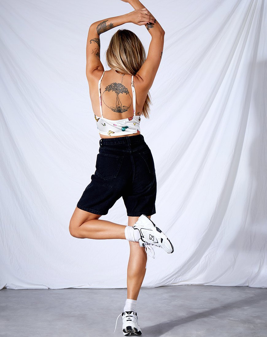 Imagen de Veila Crop Top en Crema Mariposa