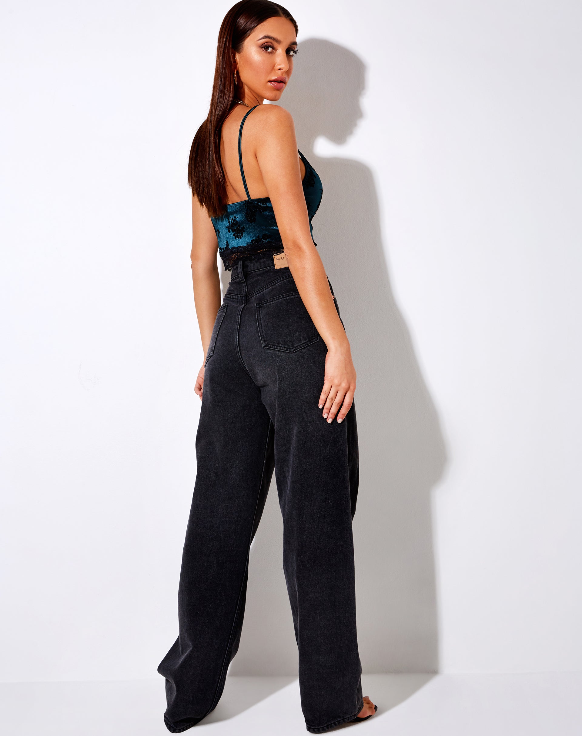 Imagen de Dyrana Crop Top en Rosa Flock Verde Bosque