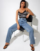 Imagen de Dyrana Crop Top en diagonal Dogtooth