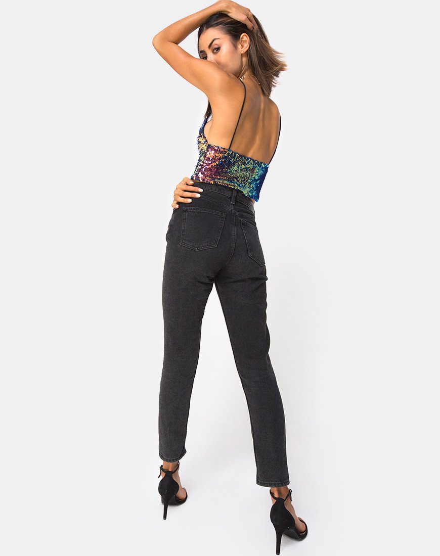 Imagen de Dyrilla Cropped Bralet in Dragon Fruit Sequin