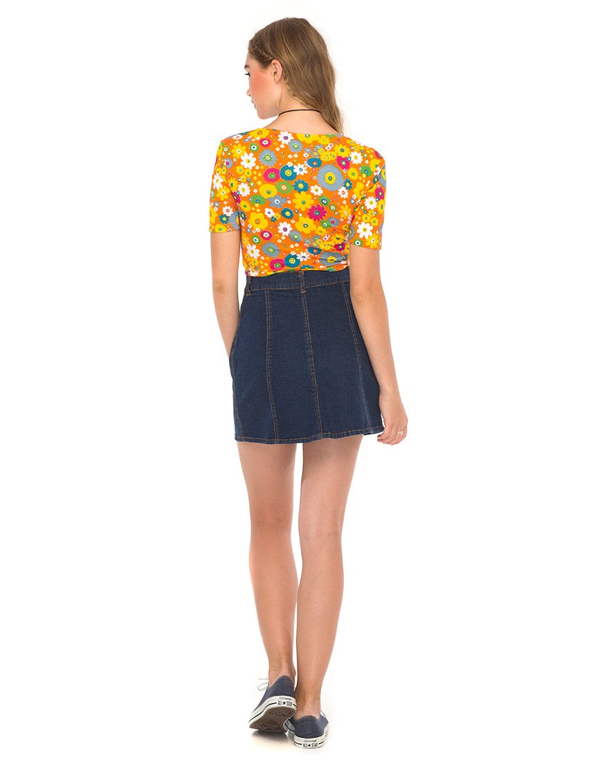 Imagen de Eclat Crop Top en Playtime Floral Naranja