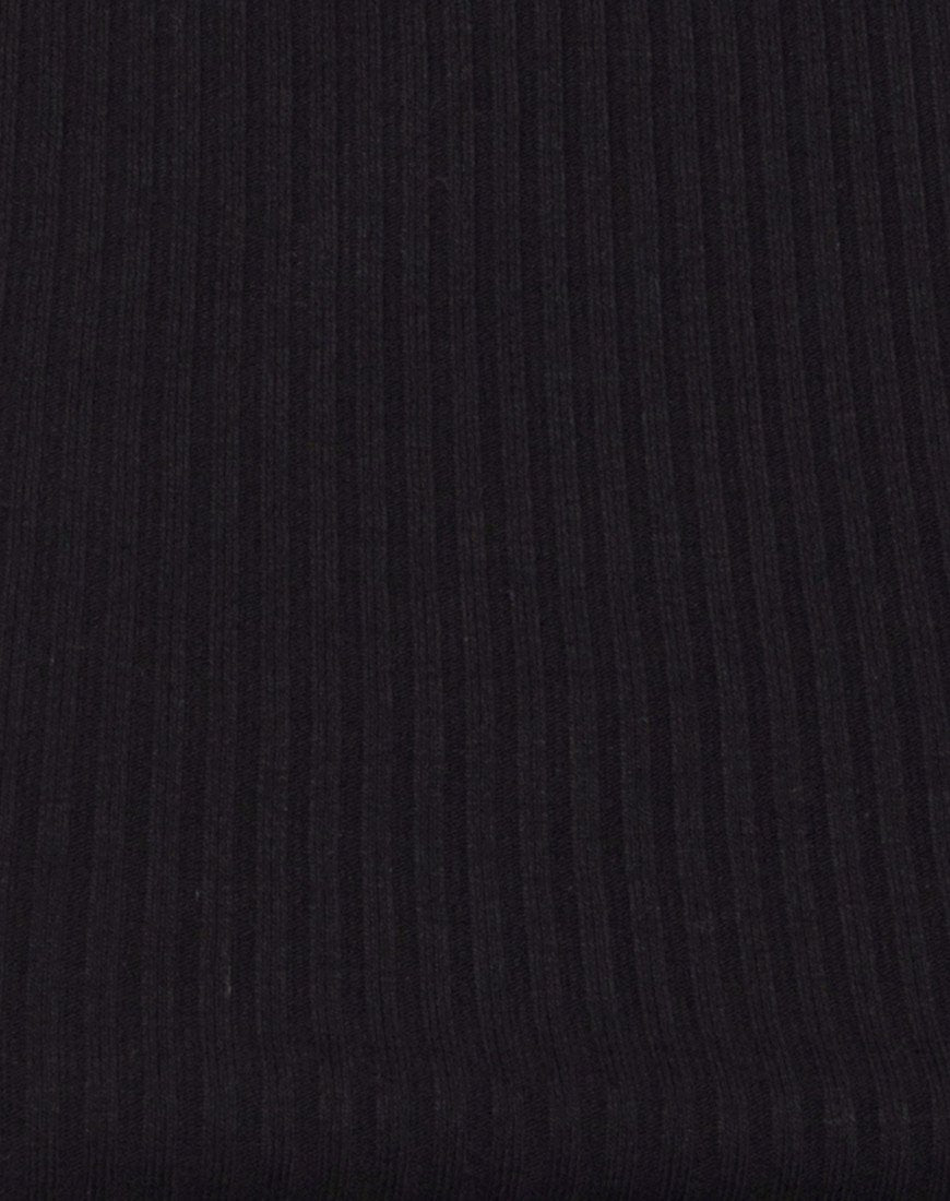 Imagen de Edina Crop Top en canalé negro