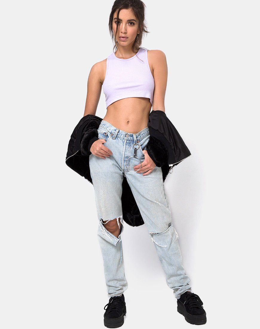 Imagen de Edina Crop Top Rib Lilac