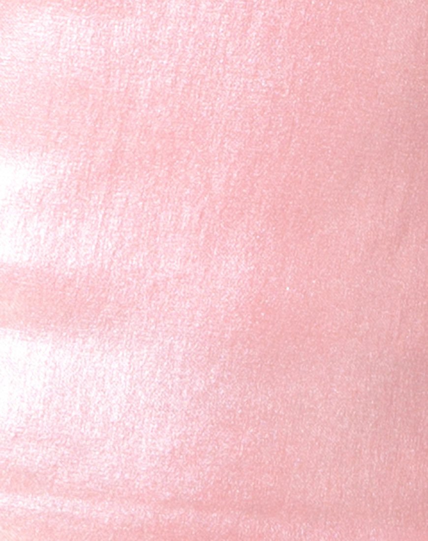 Imagen de Egile Bodycon Dress in Metallic Shimmer Baby Pink