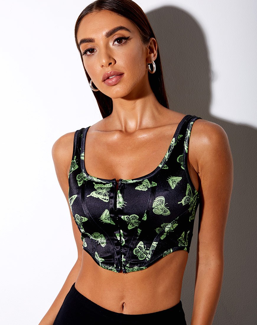 Imagen de Elci Corset Top en Negro Butterfly Lima