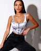 Imagen de Elci Corset Top en Querubín Blanco Azul