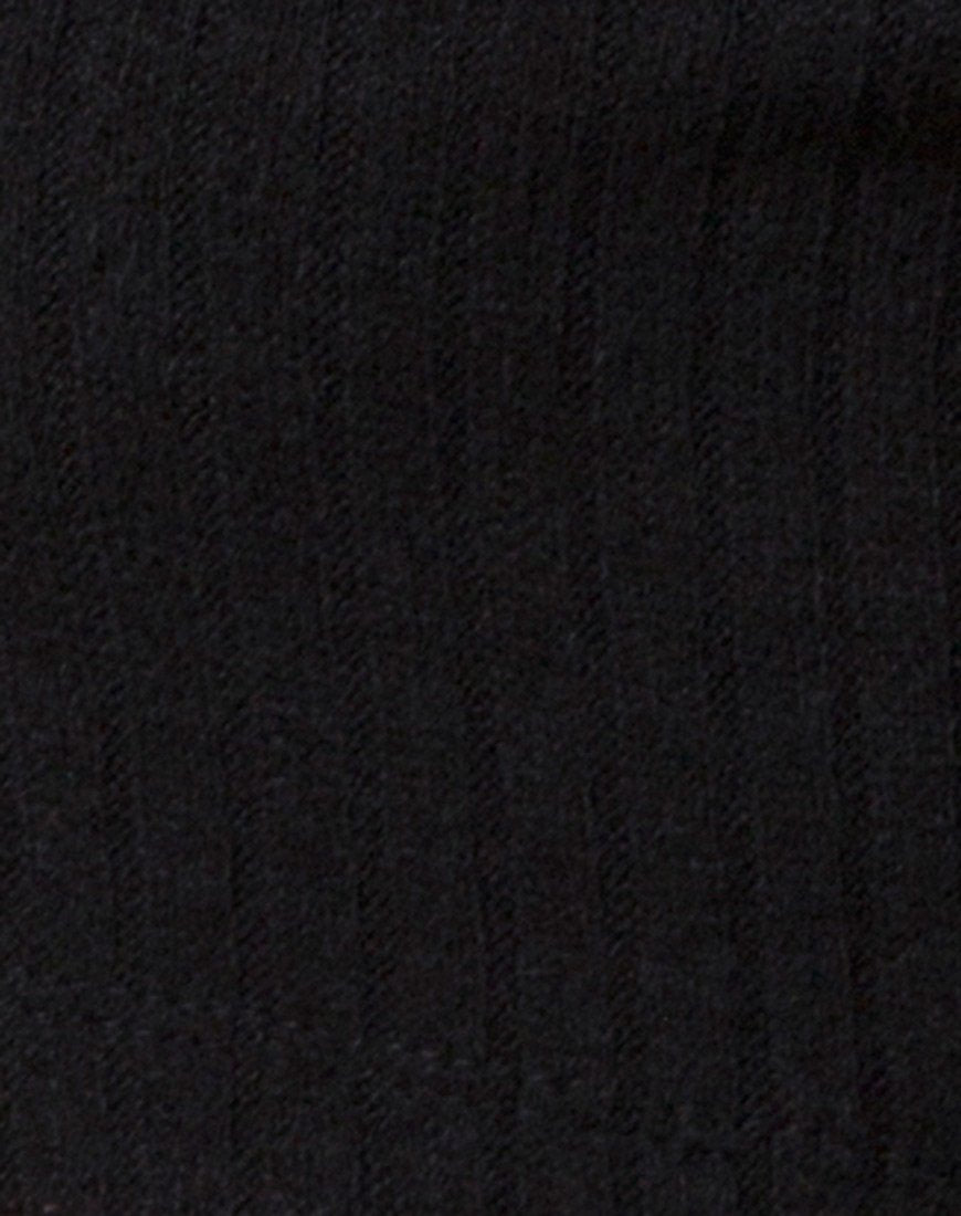 Imagen de Elena Crop Top de punto elástico Negro