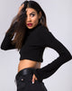 Imagen de Elena Crop Top de punto elástico Negro