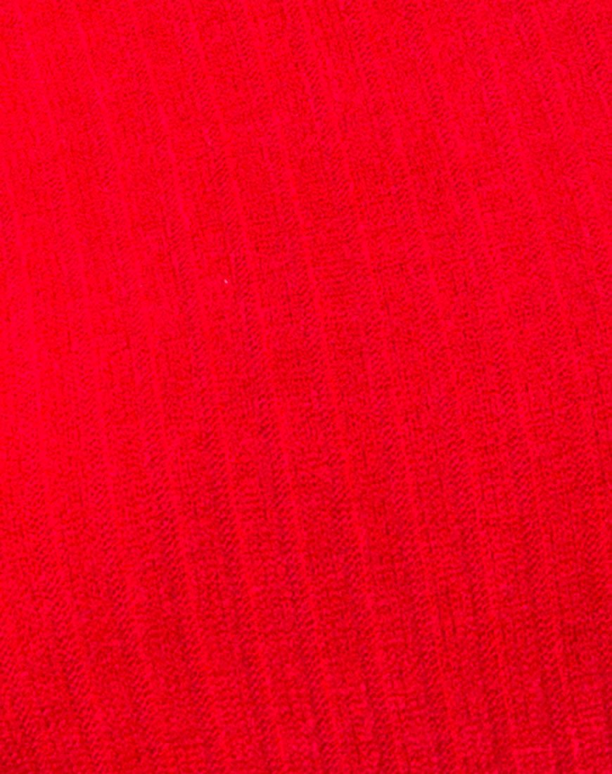 Imagen de Elena Crop Top de punto elástico Rojo