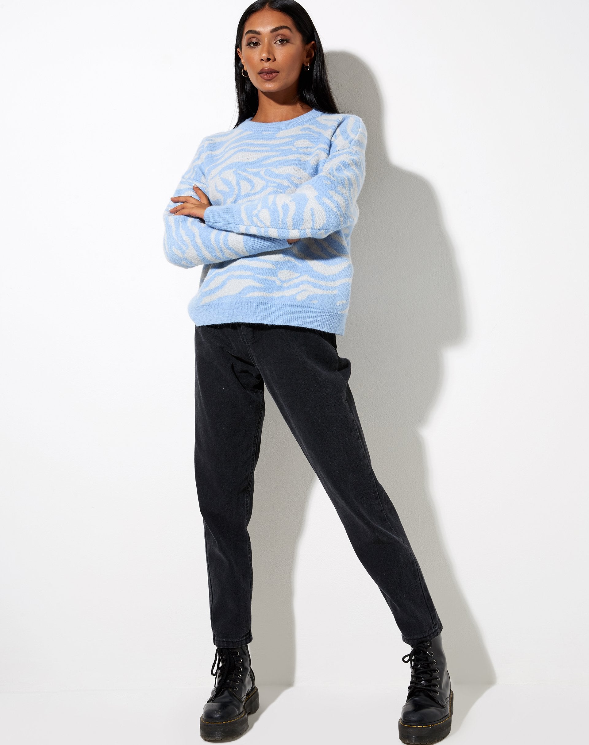 Imagen del jersey Eleni de Zebra Azul Gris