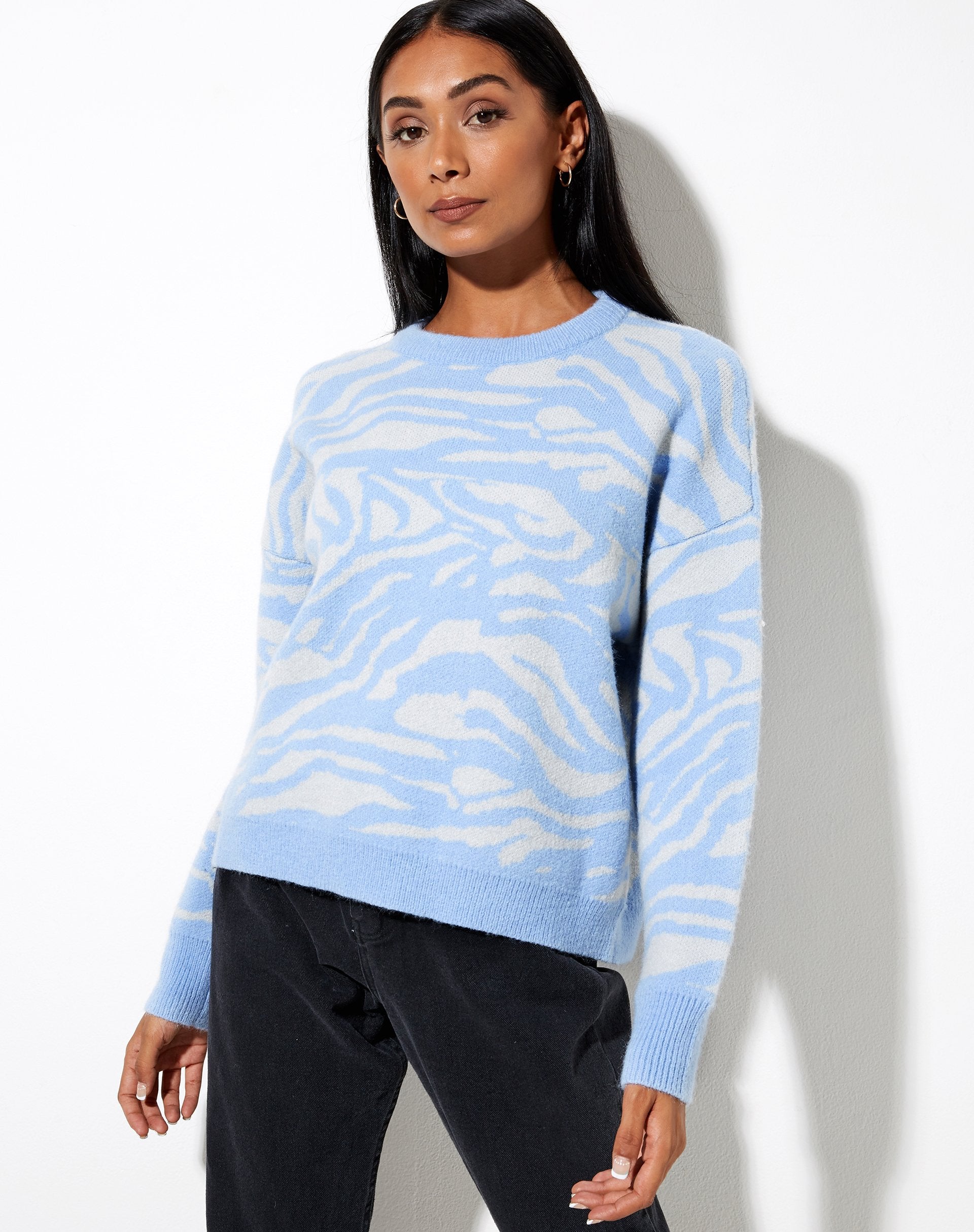 Imagen del jersey Eleni de Zebra Azul Gris