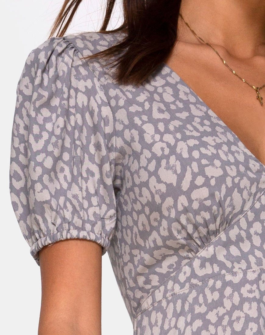 Imagen del Vestido Elfy en Leopard Daze Gris