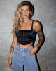 Imagen de Elicia Crop Top en Black Rose Flock