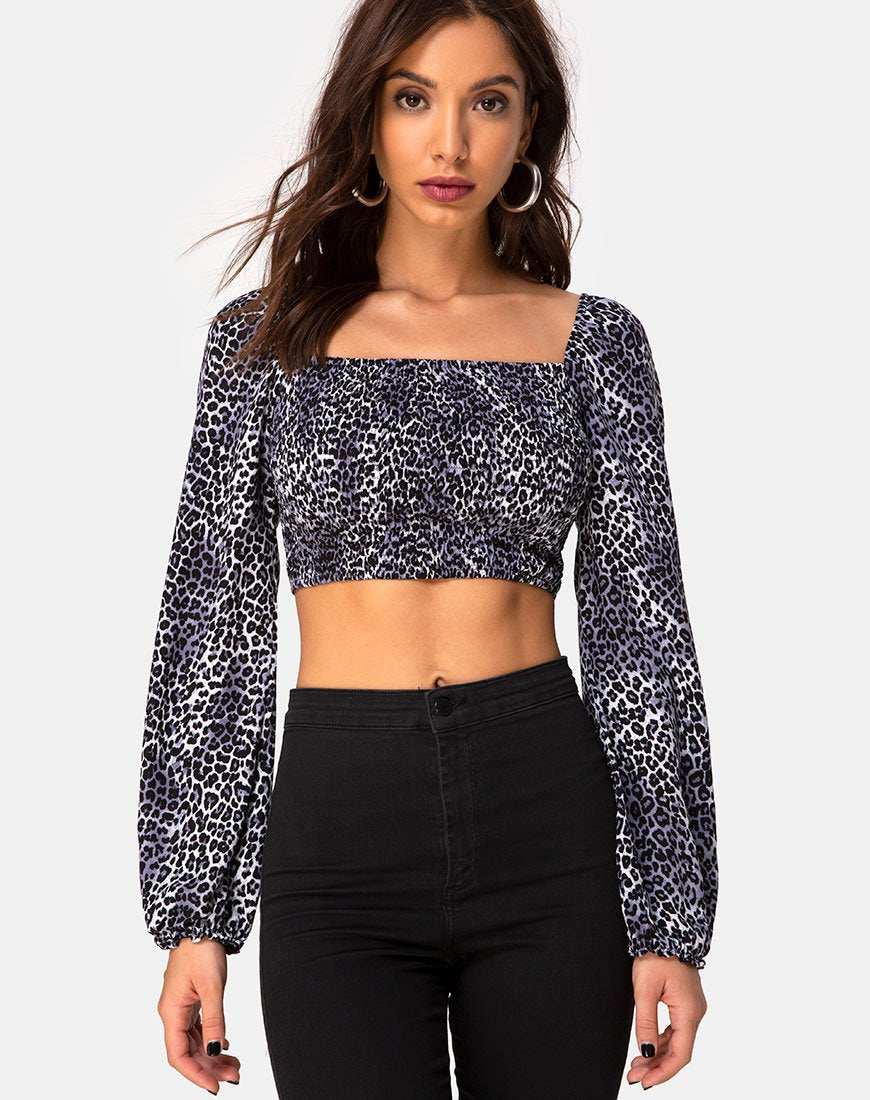 Top Elina en Rar Leopardo Gris