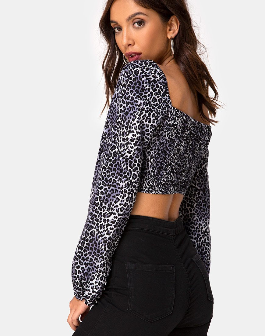 Top Elina en Rar Leopardo Gris