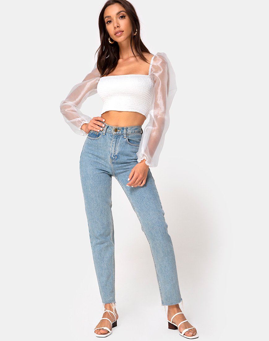 Imagen de Elina Top en Organza Crema