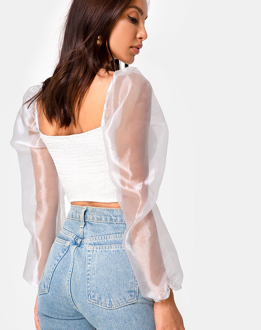 Imagen de Elina Top en Organza Crema