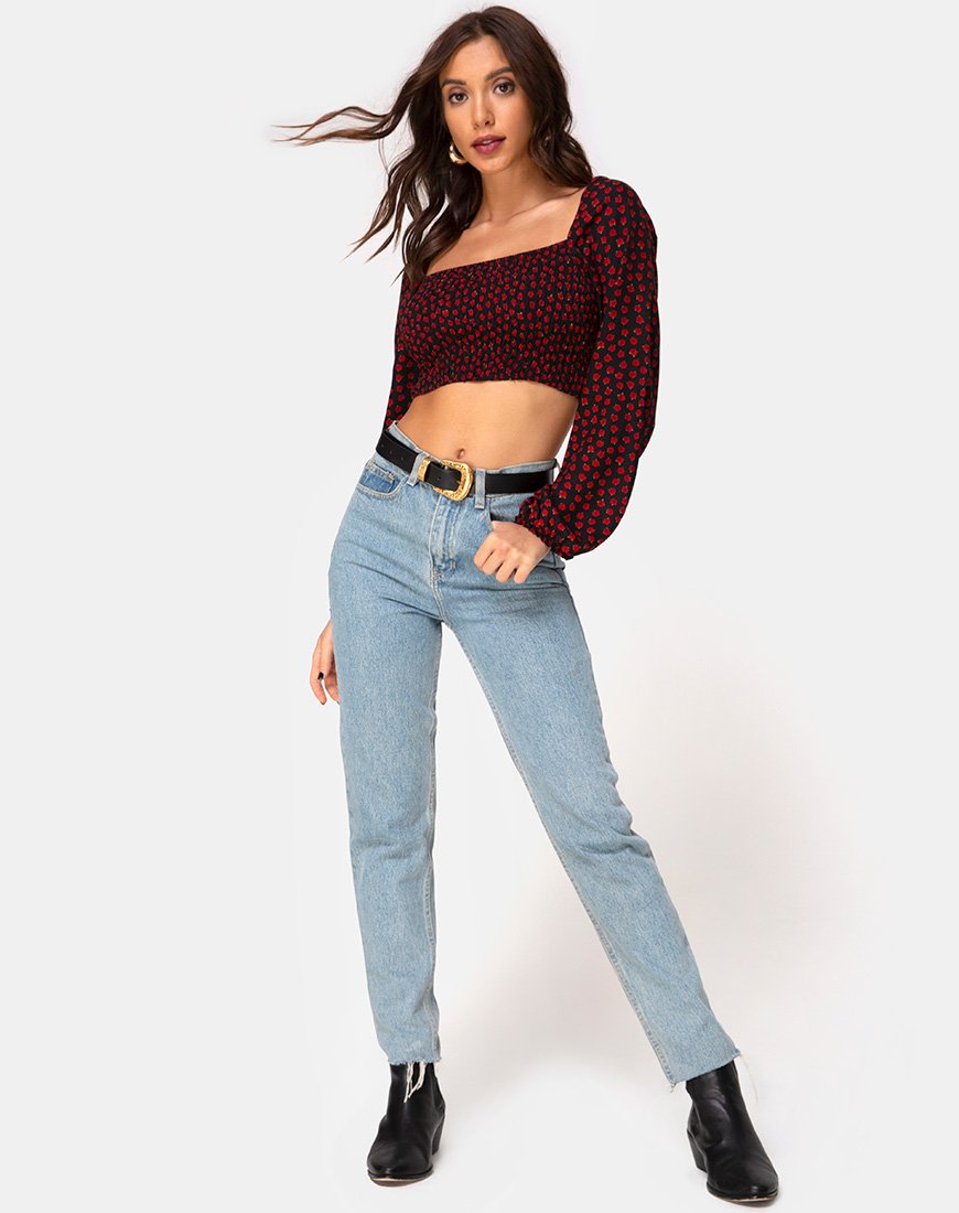 Imagen de Elina Top en Dotty Rose Negro