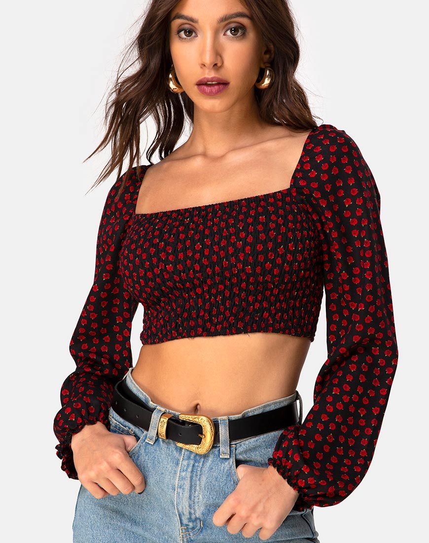 Imagen de Elina Top en Dotty Rose Negro