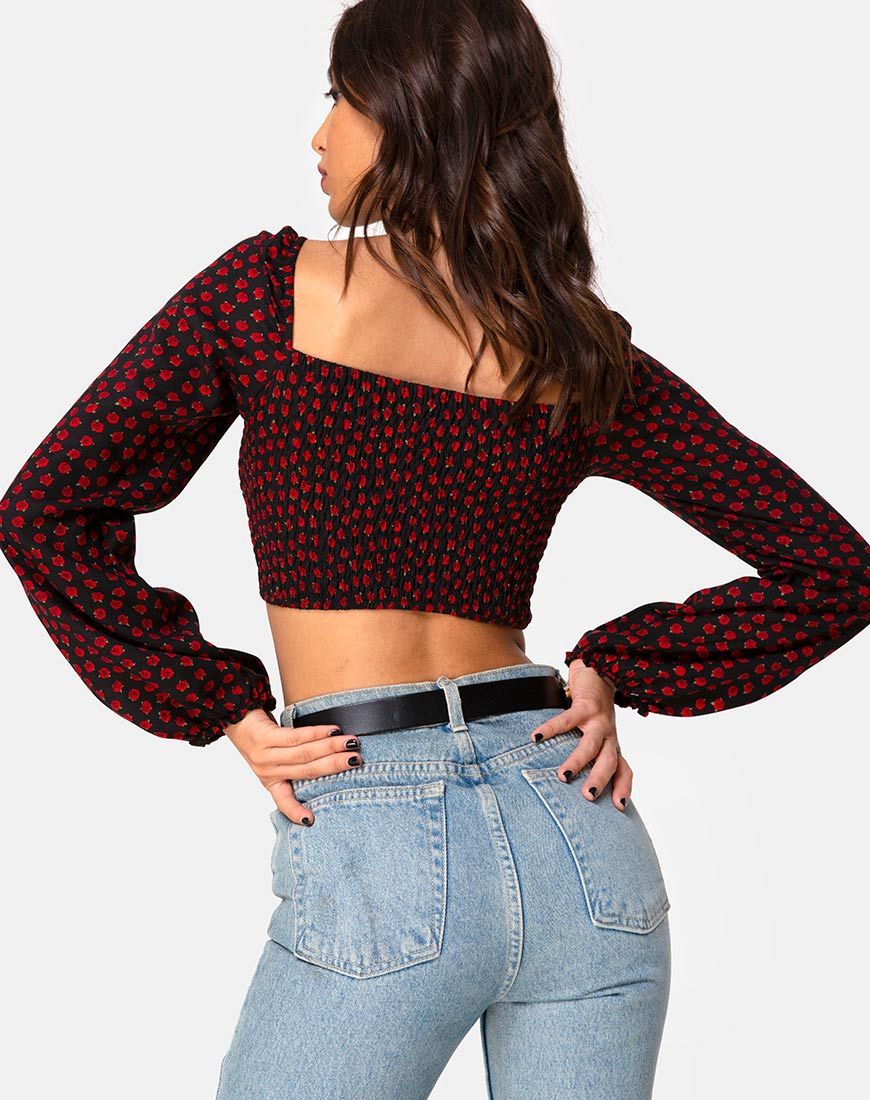 Imagen de Elina Top en Dotty Rose Negro