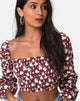 Imagen de Elina Crop Top en Wild Fleur Granate