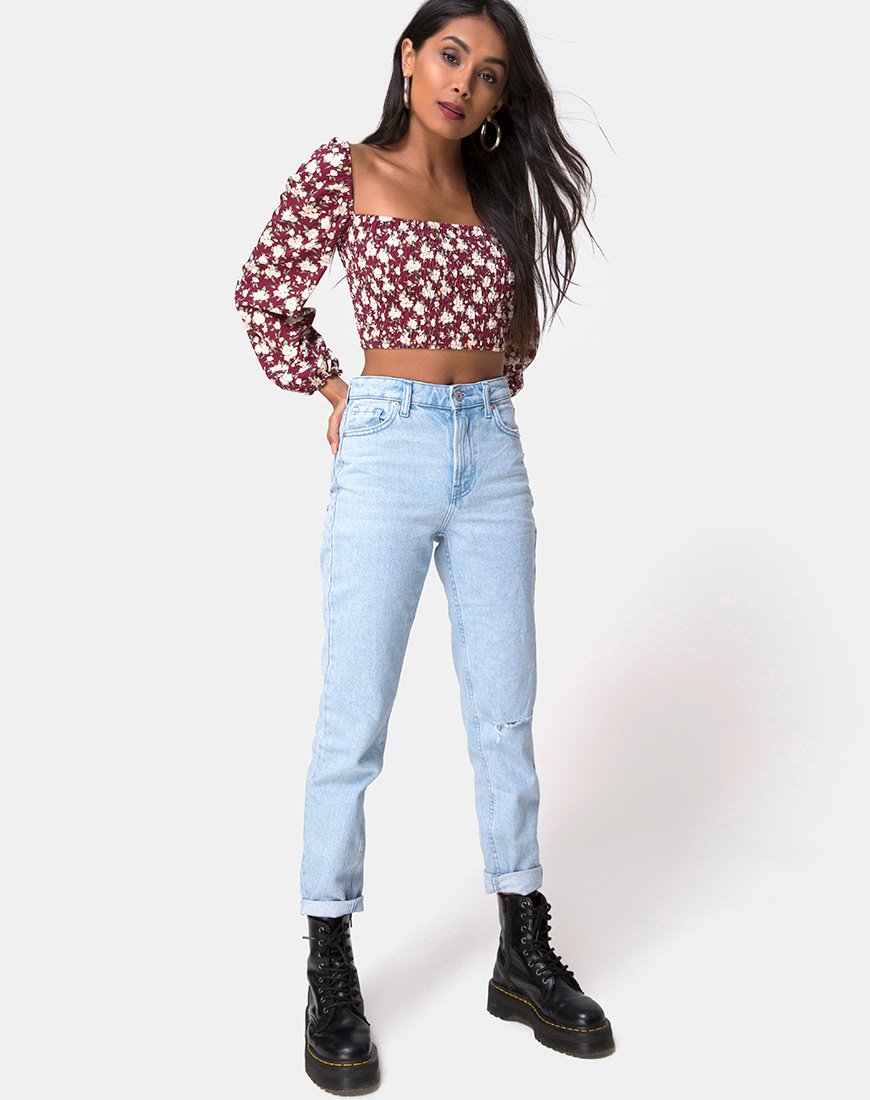 Imagen de Elina Crop Top en Wild Fleur Granate