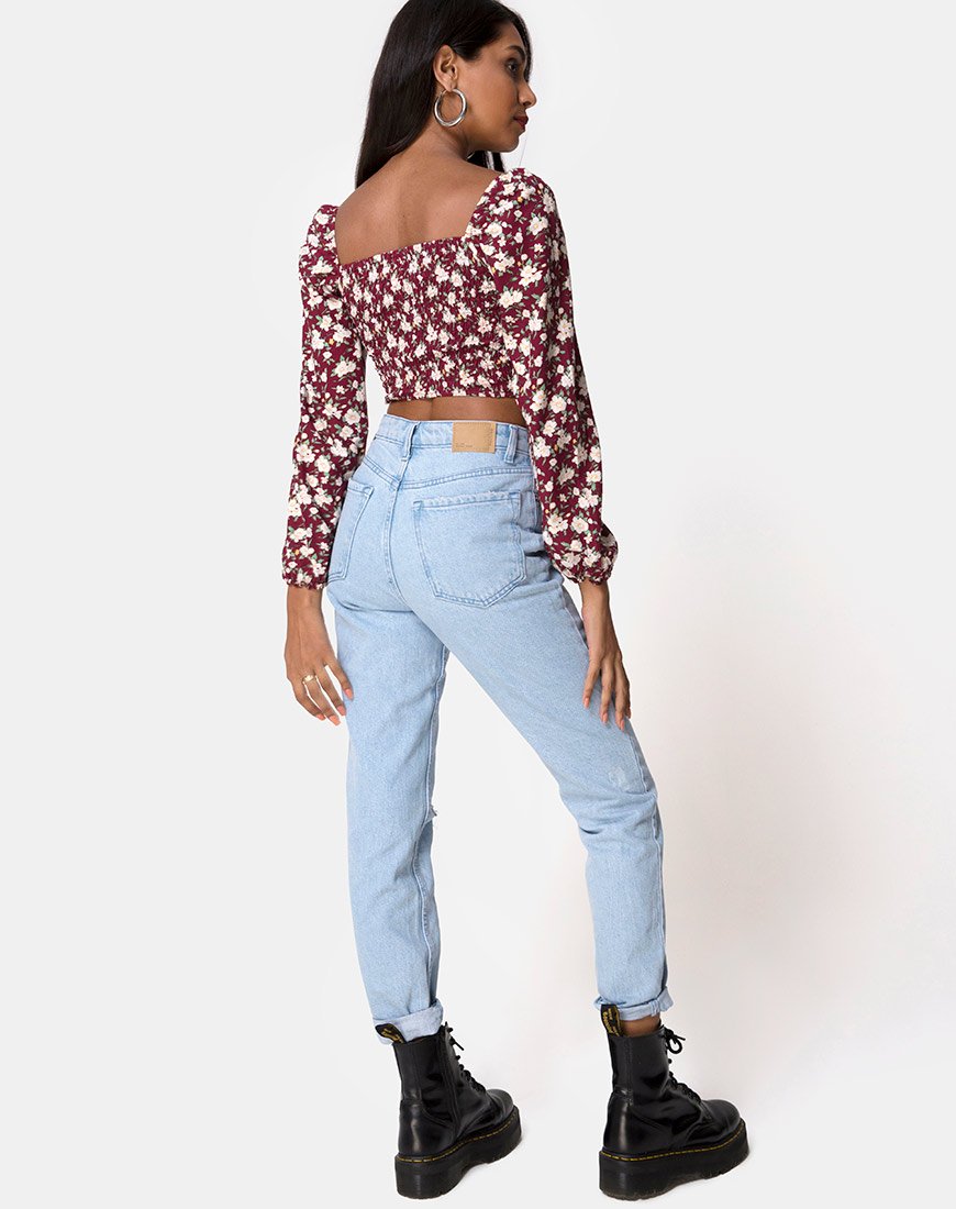 Imagen de Elina Crop Top en Wild Fleur Granate