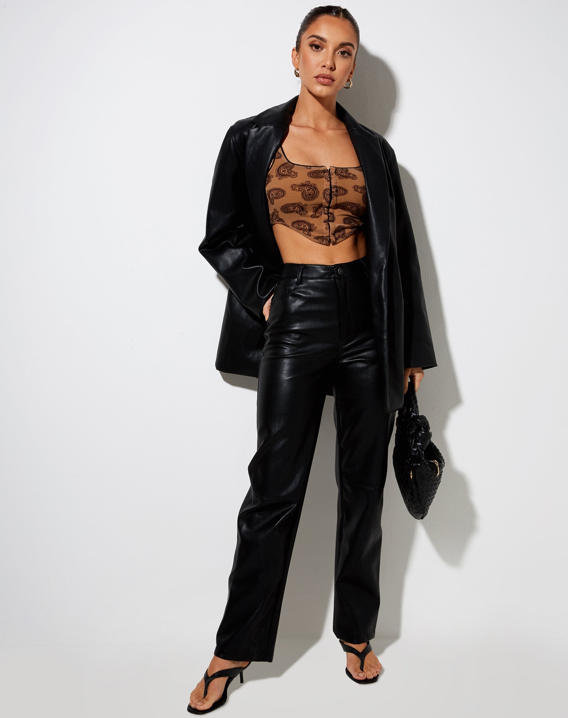 Imagen de Elix Crop Top en Persian Night Flock Marrón