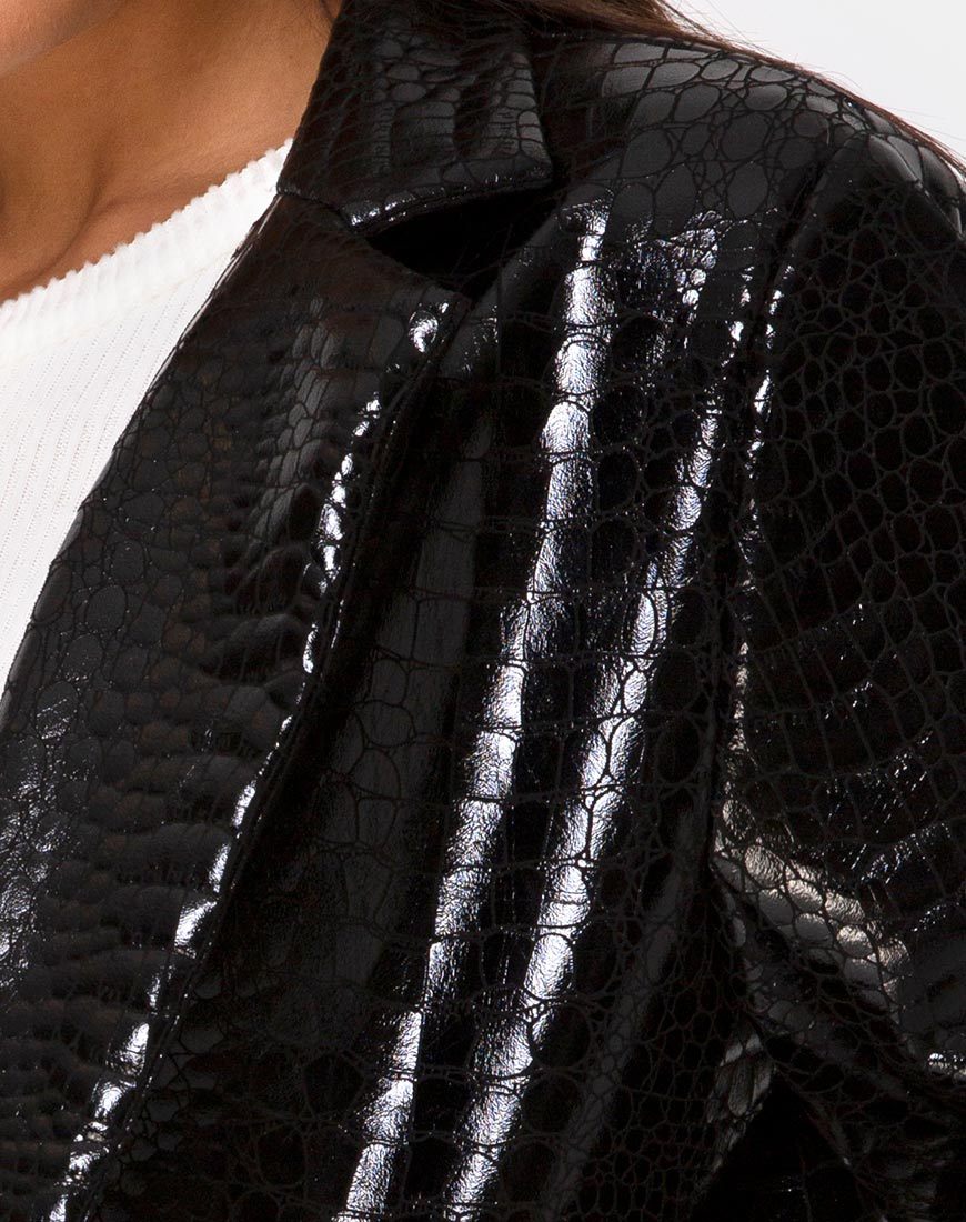 Imagen de Elize Blazer en Croc PU Negro