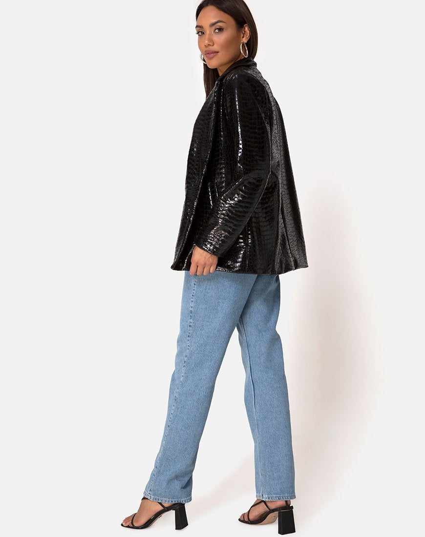Imagen de Elize Blazer en Croc PU Negro