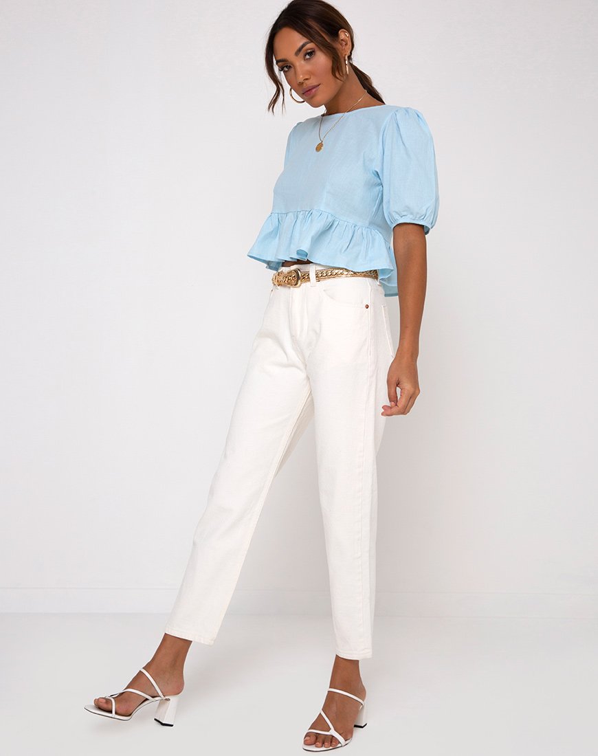 Imagen del top Ellen azul cielo