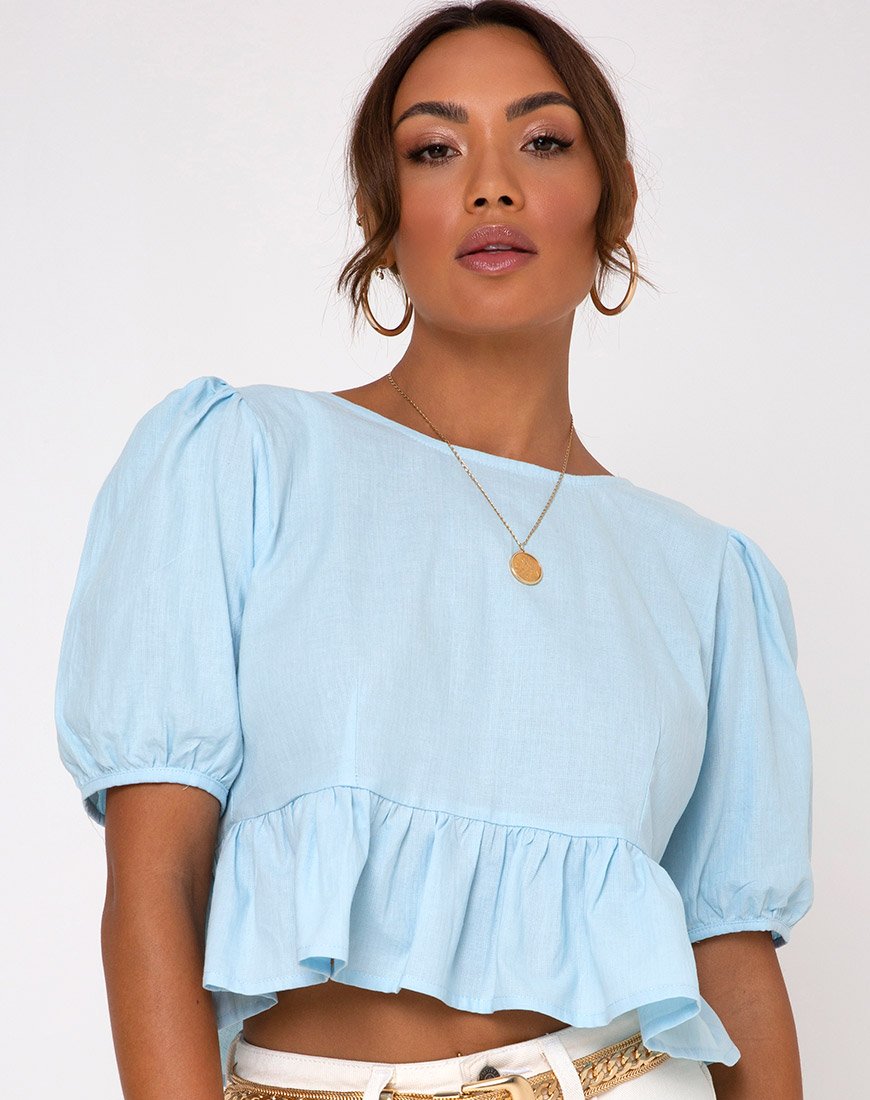 Top Ellen en azul cielo
