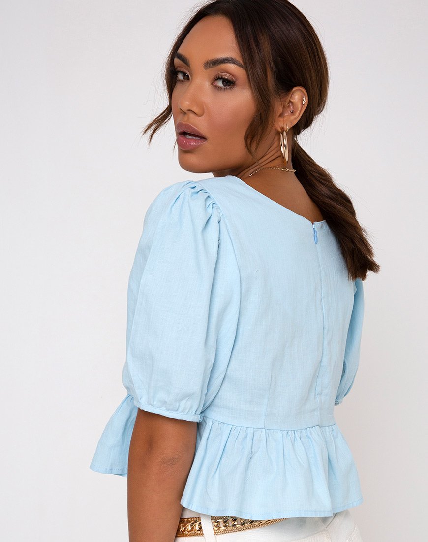 Top Ellen en azul cielo