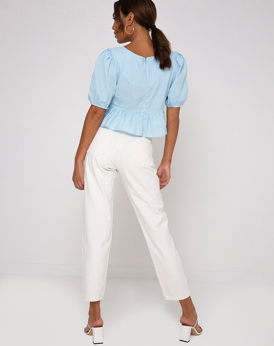 Imagen del top Ellen azul cielo