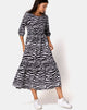Imagen de Ellery Vestido Animal Drip Gris