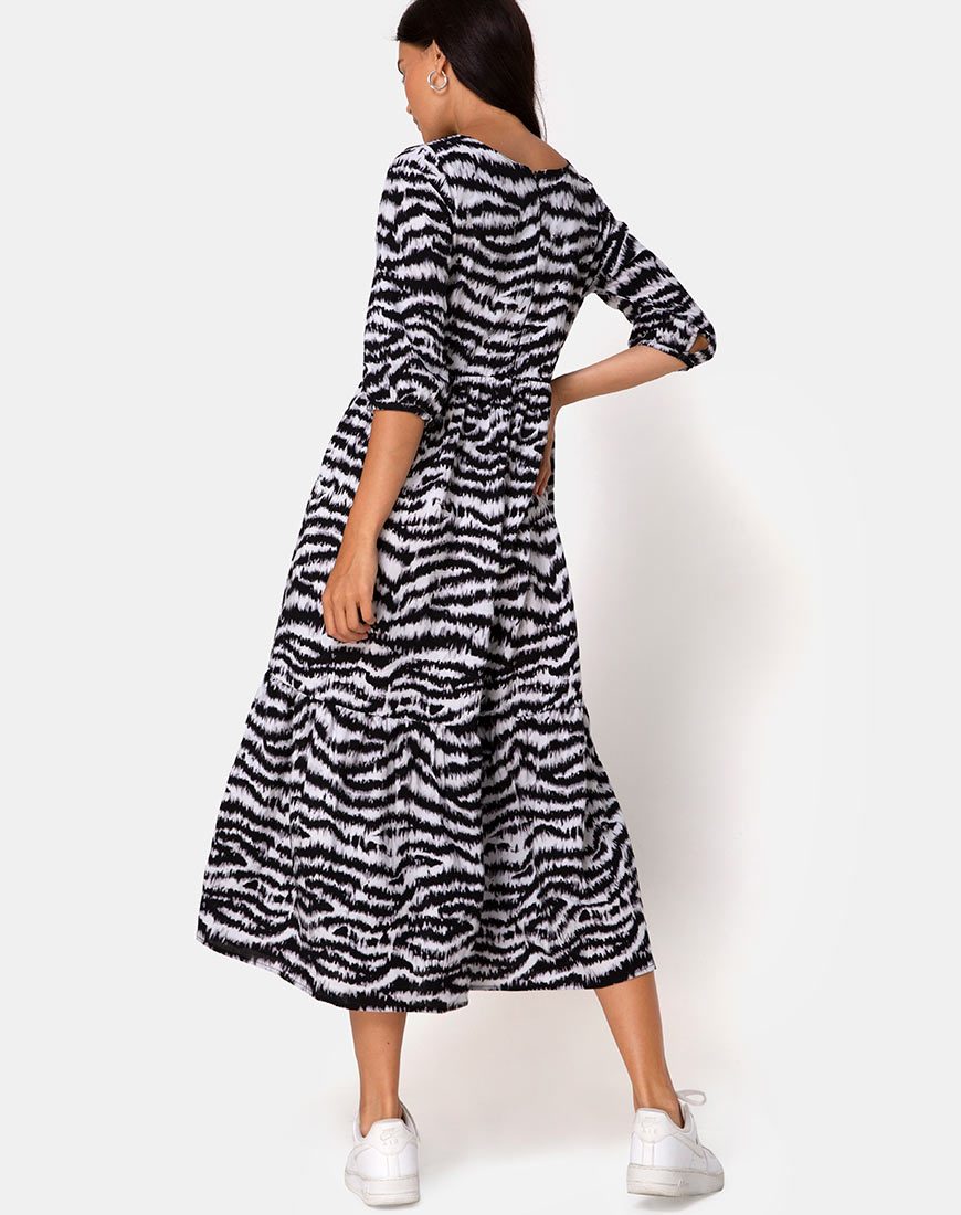Imagen de Ellery Vestido Animal Drip Gris