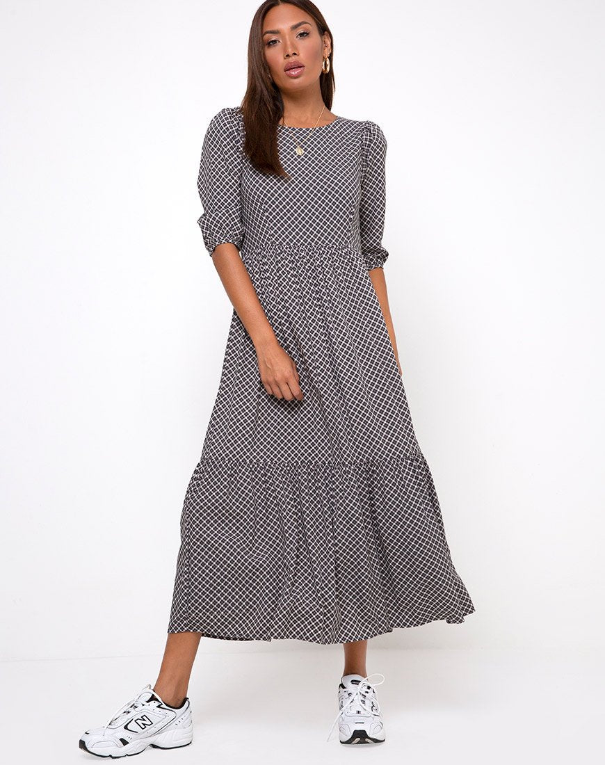 Maxi Vestido Ellery en Check it Out Negro