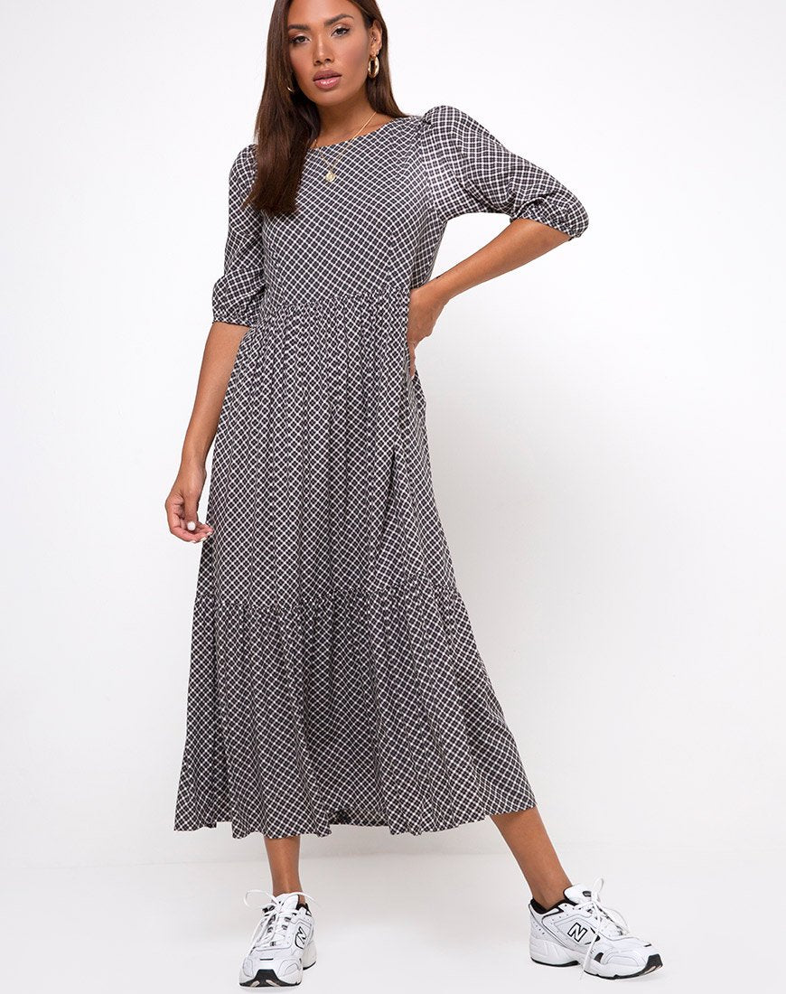 Imagen de Ellery Maxi Dress in Check it Out Negro