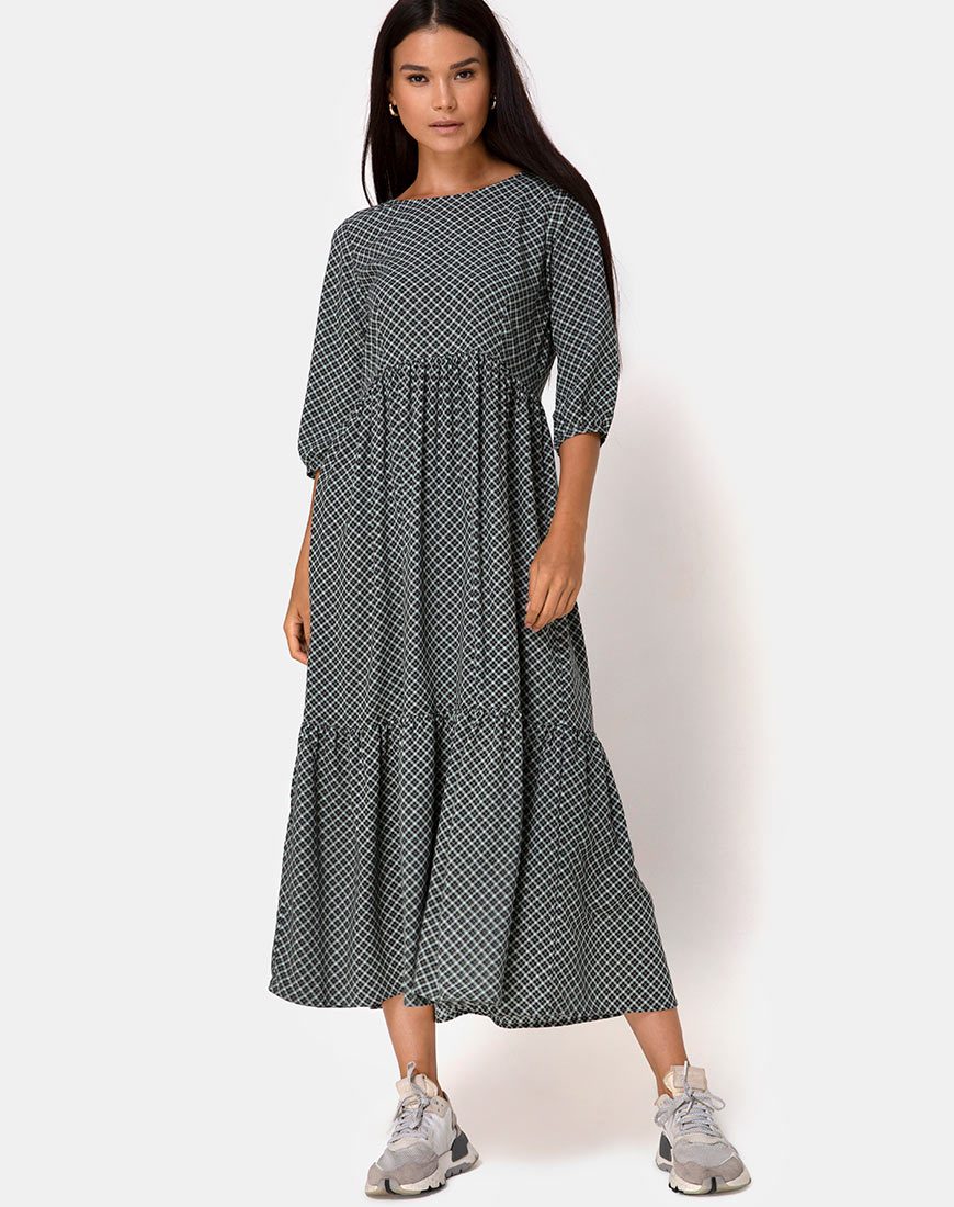 Maxi Vestido Ellery en Check it Out Verde